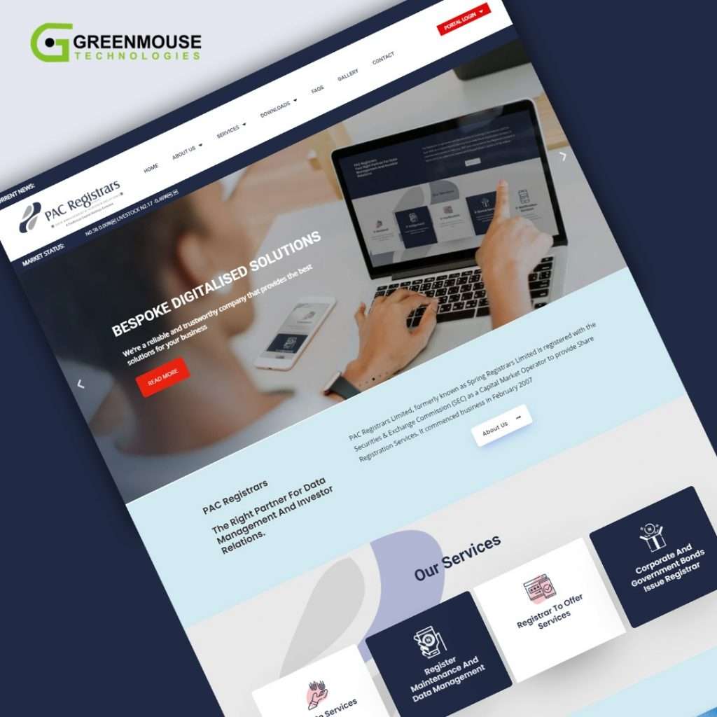 Web Design Pac Registrars - Web Designers In Lagos- Greenmouse